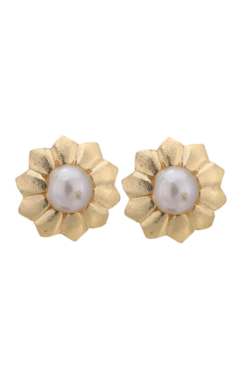 Triple Flower Statement Earrings, gold earrings, bridal earrings – Acute  Designs