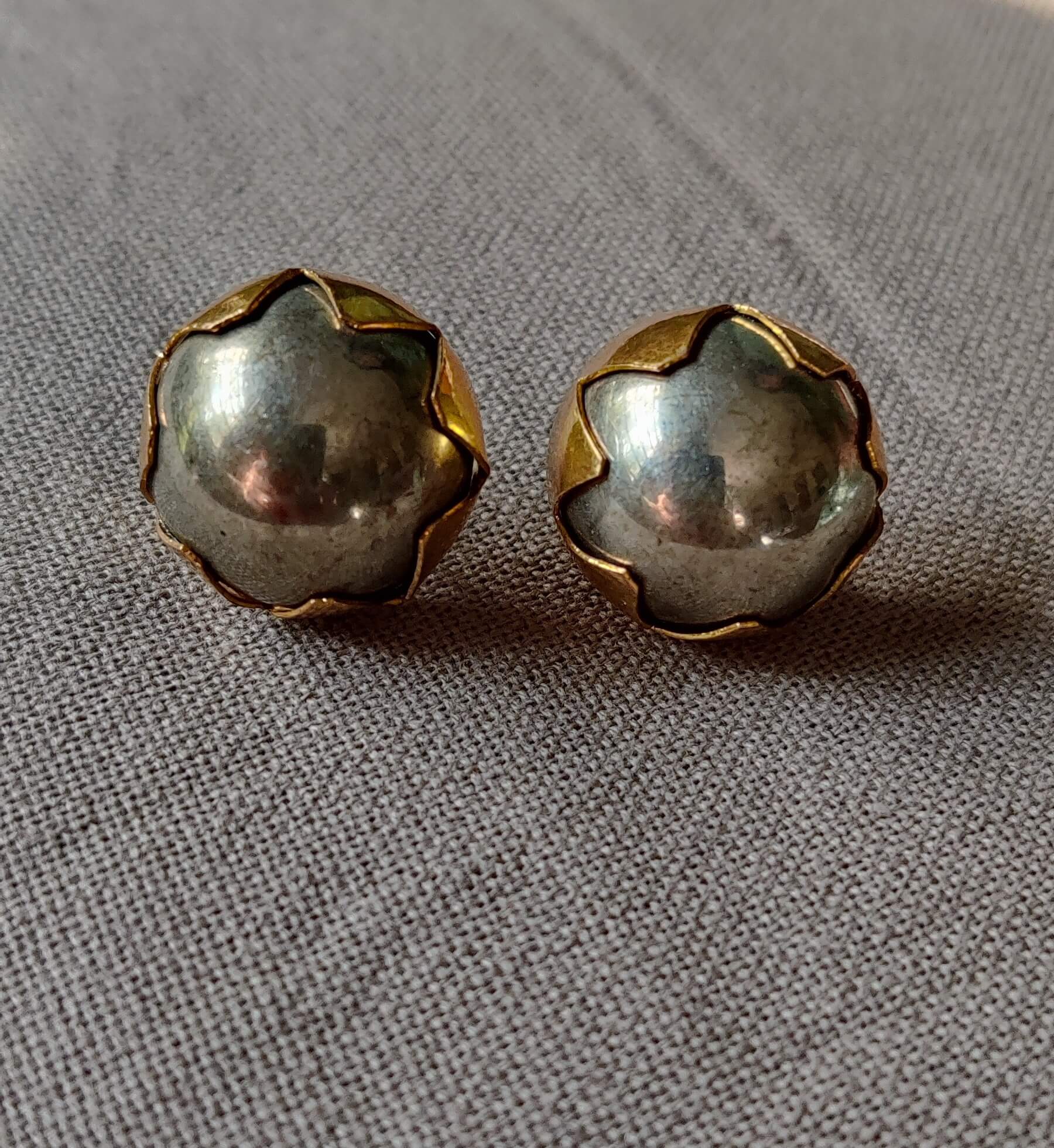 Antique Finish 22K Gold Earrings