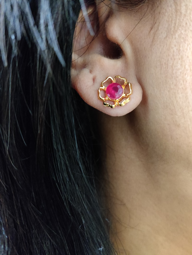 Rose Petal Hoop Earrings Rose Flower Drop Earrings Rose Flower Dangle  Earrings | Fruugo NO